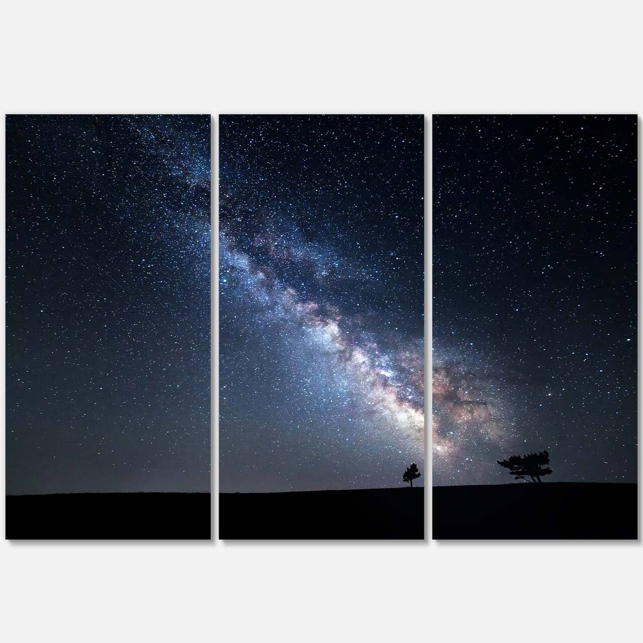 Designart - Summer Night with Stars in Crimea - Landscape Photography Canvas Print